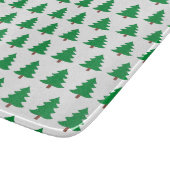 Planche À Découper Pine Tree Verre de Noël vert et blanc (Coin)