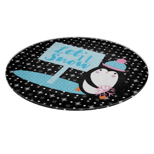 Planche À Découper Pingouin blanc noir (Coin)