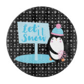 Planche À Découper Pingouin blanc noir (Devant)