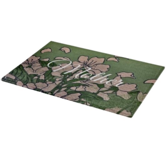 Planche À Découper Pink Blossom Green Cutting Board