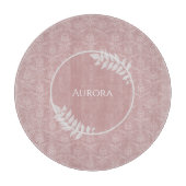 Planche À Découper Pink Elegant Damask Personnalisé Cutboard (Devant)