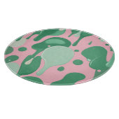Planche À Découper Pink Mint Green Melting Drip Pattern Abstract  (Coin)