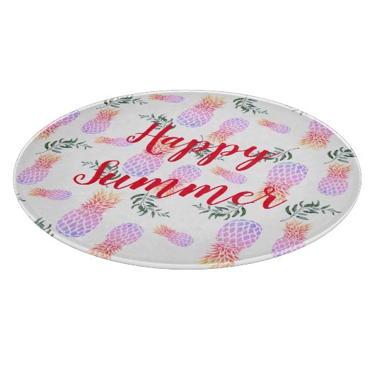 PLANCHE À DÉCOUPER PINK & ORANGE PINEAPPLE HEUREUX ÉTÉ (Coin)