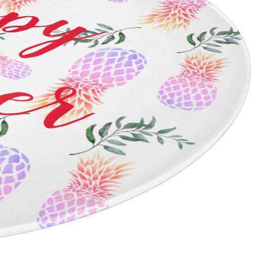 PLANCHE À DÉCOUPER PINK & ORANGE PINEAPPLE HEUREUX ÉTÉ (Coin)