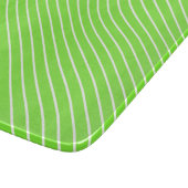 Planche À Découper Pinstripes diagonales - vert citron et blanc (Coin)