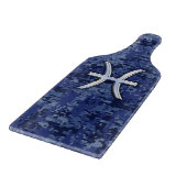 Planche À Découper Pisces Zodiac Sign on Navy Blue Digital Camouflage (Coin)
