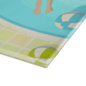 Planche À Découper Piscine fille en bikini plage d'été (Coin)