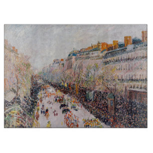 Planche À Découper Pissarro - Montmartre, Mardi Gras sur le boulevard
