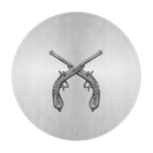 Planche À Découper Pistolets de duel argent