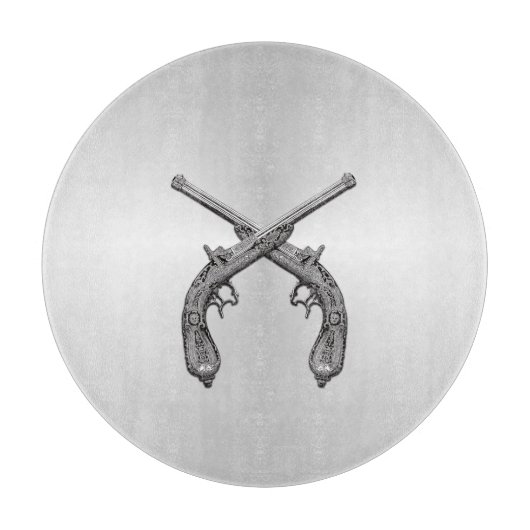 Planche À Découper Pistolets de duel argent (Devant)