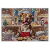 Planche À Découper Pit Bull - Fête de Noël (Devant)