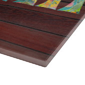 Planche À Découper PixDezines Hawaii, TIKI TYPOGRAPHIE+Texture bois (Coin)