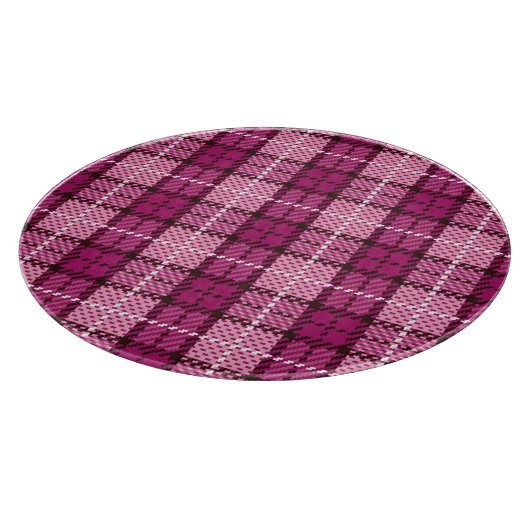 Planche À Découper Pixel Plaid_Magenta-Black (Coin)