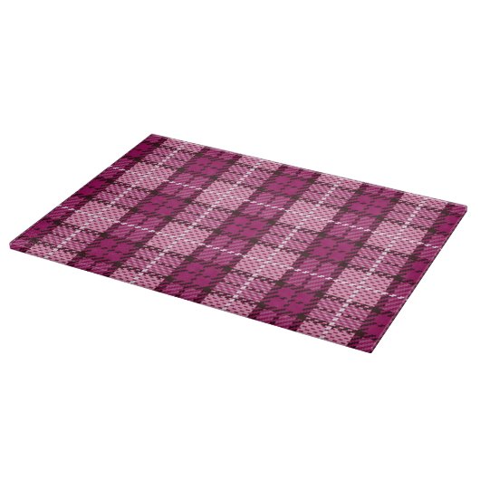 Planche À Découper Pixel Plaid_Magenta-Black (Coin)
