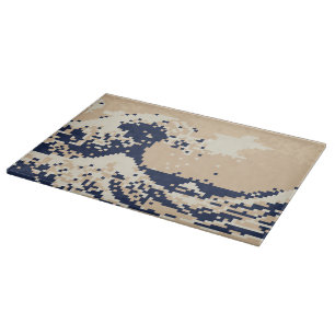 Planche À Découper Pixel Tsunami 8 bits Pixel Art