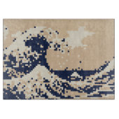 Planche À Découper Pixel Tsunami 8 bits Pixel Art (Devant)