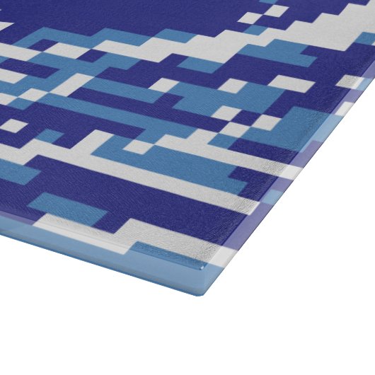 Planche À Découper Pixel Tsunami bleu 8 bits Pixel Art (Coin)