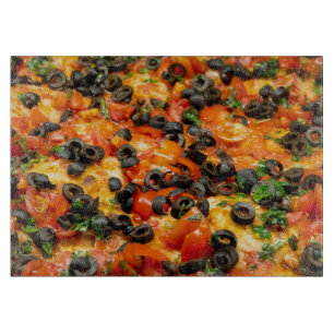 Planche À Découper Pizza aux olives noires