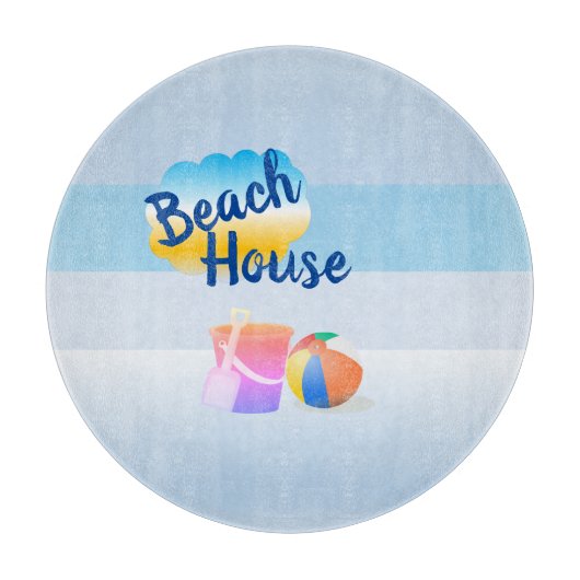 Planche À Découper Plage Bleue Maison Chaussure (Devant)