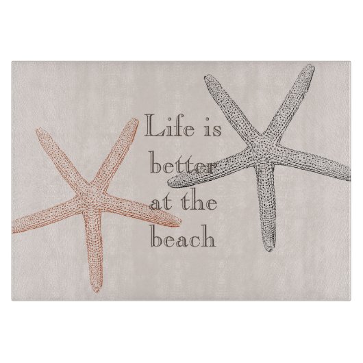 Planche À Découper Plage Blue Starfish (Devant)