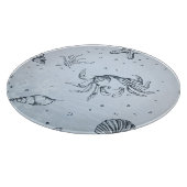 Planche À Découper Plage de Noël côtière Créatures marines Bleu (Coin)