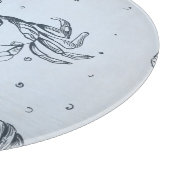 Planche À Découper Plage de Noël côtière Créatures marines Bleu (Coin)