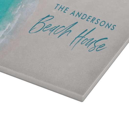 Planche À Découper Plage de sable tropicale océan soleil des vagues m (Coin)