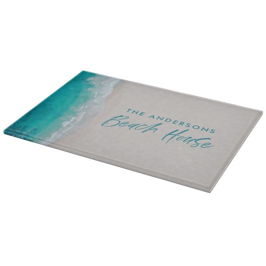 Planche À Découper Plage de sable tropicale océan soleil des vagues m (Coin)