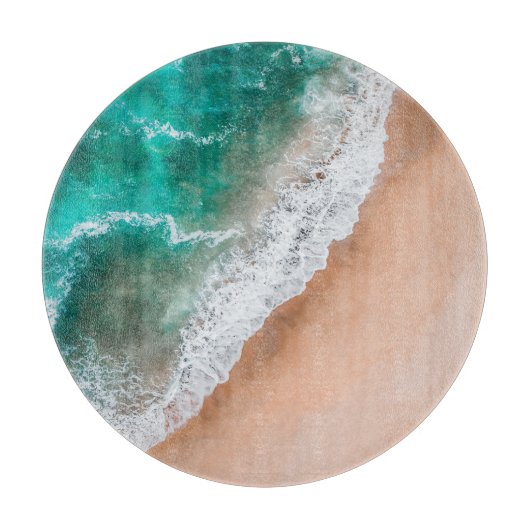 Planche À Découper Plage d'eau de mer sable tropical été (Devant)