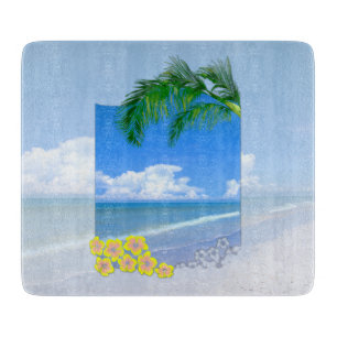Planche À Découper Plage et cieux bleus