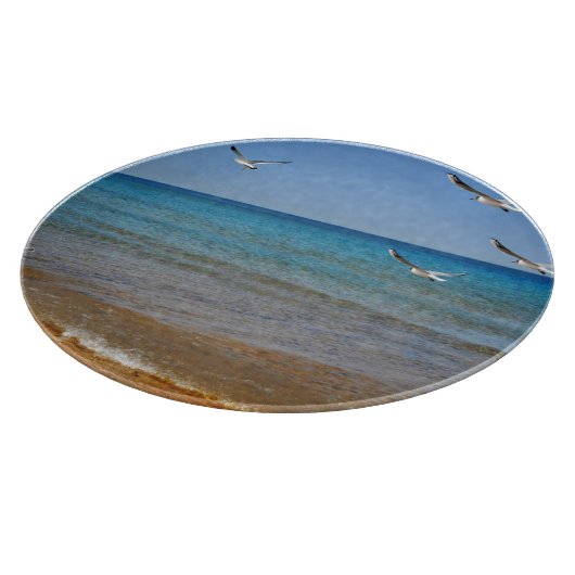 Planche À Découper Plage et mouettes (Coin)