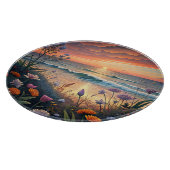 Planche À Découper Plage et Plage Florale (Coin)