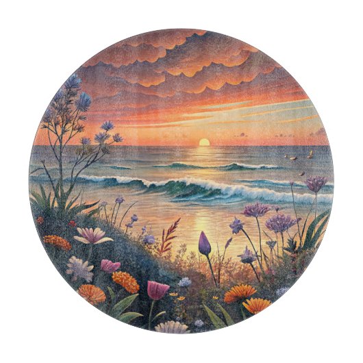 Planche À Découper Plage et Plage Florale (Devant)