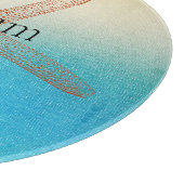 Planche À Découper Plage étoile de mer turquoise blanc aqua bleu (Coin)