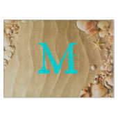 Planche À Découper Plage Seashell Hawaii Monogramme Planche à découpe (Devant)