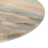Planche À Découper Plage Tranquille Coucher de Soleil Dunes Vagues Oc (Coin)