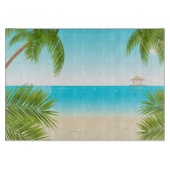 Planche À Découper Plage Ttropical Arrière - plan Plage Plage Plastiq (Devant)