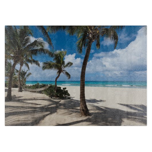Planche À Découper Plages tropicales | Anguilla Beach, Palm Tree (Devant)