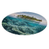 Planche À Découper Plages tropicales | Ari Atoll Maldives (Coin)