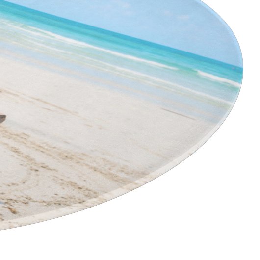 Planche À Découper Plages tropicales | Chaise de plage sur sable (Coin)