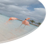 Planche À Découper Plages tropicales | Flamants roses Beach, Aruba (Coin)