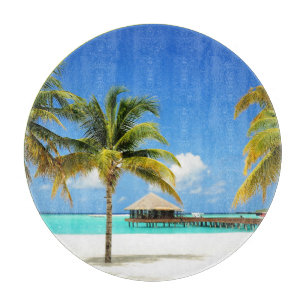 Planche À Découper Plages tropicales Île et lagon, Maldives