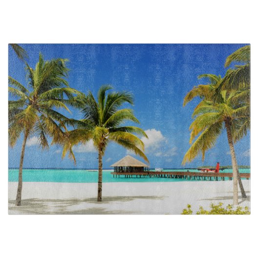 Planche À Découper Plages tropicales | Île et lagon, Maldives (Devant)