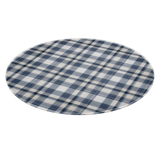 Planche À Découper Plaid blanc bleu 1 (Coin)