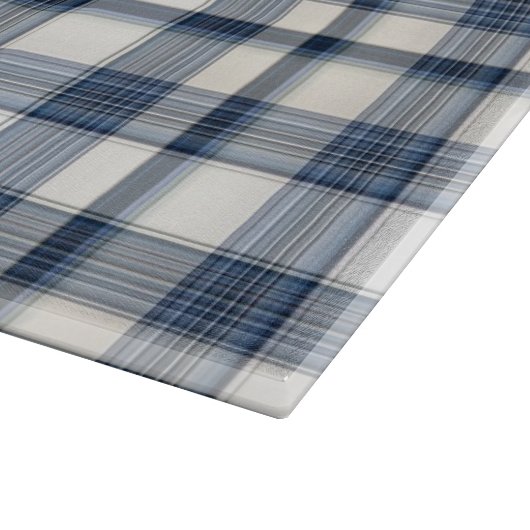 Planche À Découper Plaid blanc bleu 1 (Coin)