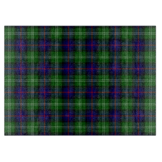 Planche À Découper plaid bleu vert de tartan du sud (Devant)