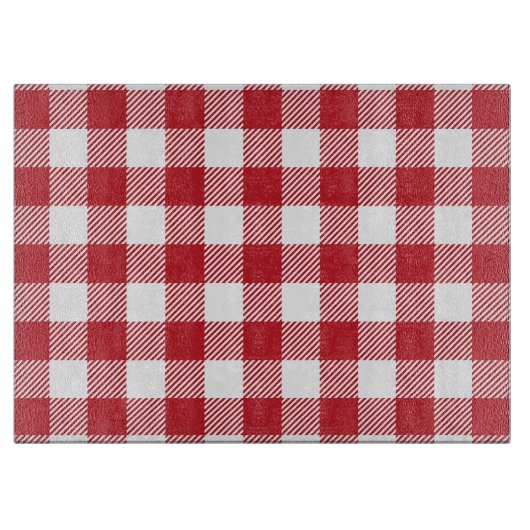 Planche À Découper Plaid de Buffalo - rouge et blanc (Devant)