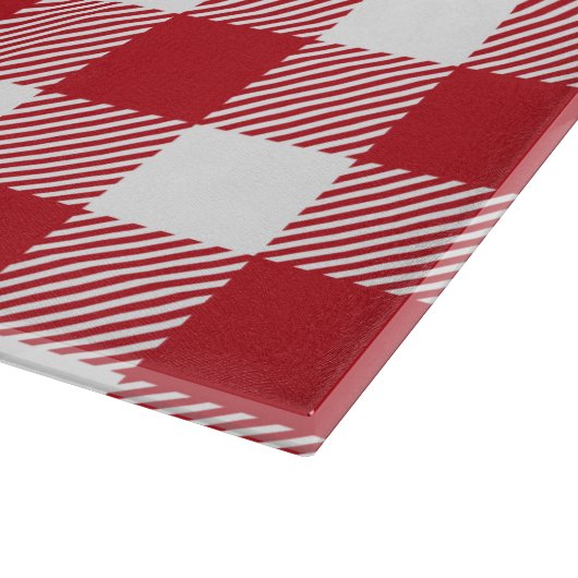 Planche À Découper Plaid de Buffalo - rouge et blanc (Coin)