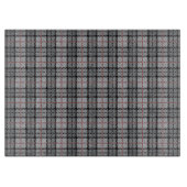 Planche À Découper Plaid de pixel dans le gris avec la rayure rouge (Devant)