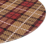 Planche À Découper Plaid de pixel en rouge et or (Coin)